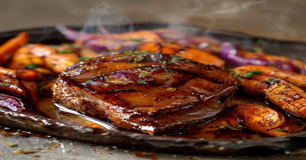 Sheet Pan Honey Balsamic Glazed Pork Tenderloin