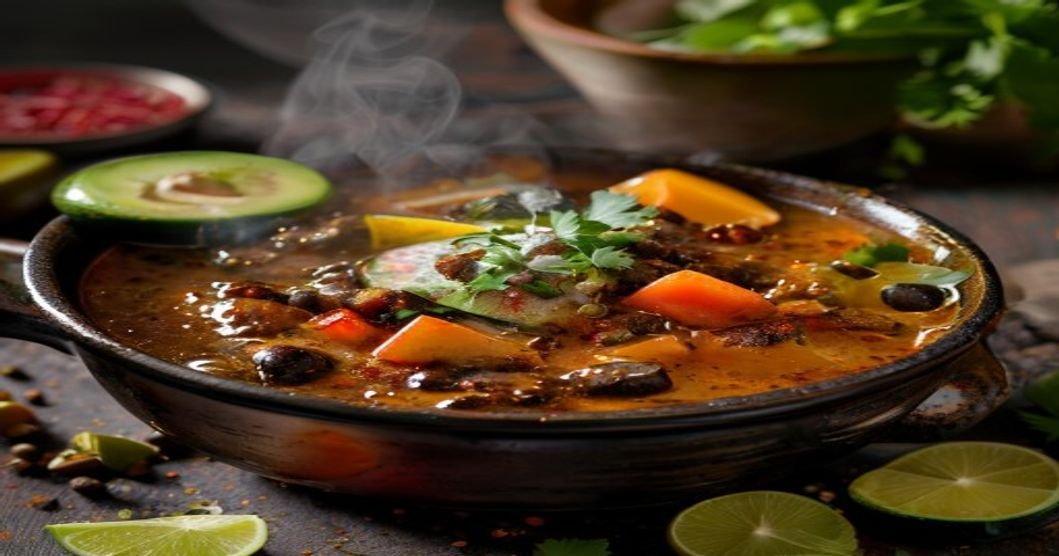 Slow Cooker Vegan Black Bean Soup - hearty, protein-packed, and easy to make