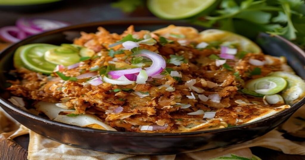 Vegan jackfruit carnitas tacos—savory, crispy, plant-based perfection in every bite.