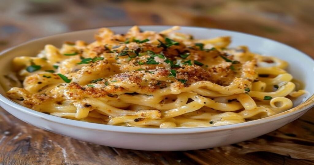 Creamy dairy-free mac and cheese recipe with plant-based ingredients