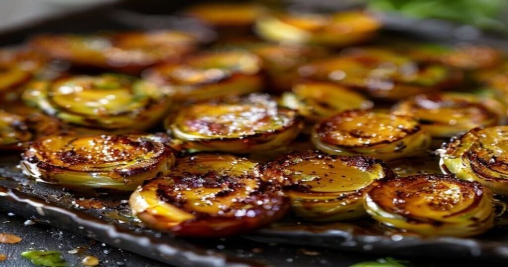 Perfectly crispy roasted Brussels sprouts with golden edges and caramelized flavor.
