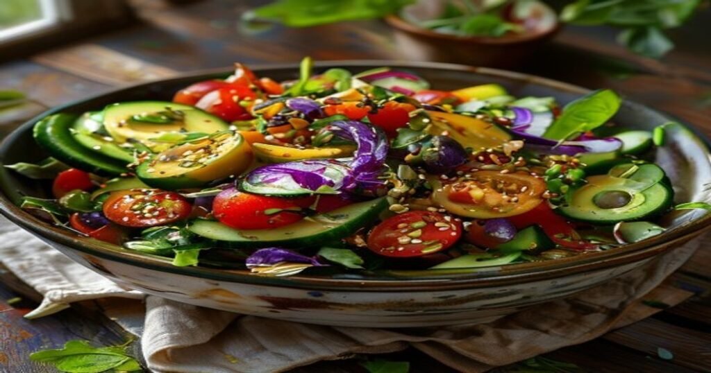 The Ultimate Green Goddess Crunch Salad with Creamy Avocado Dressing