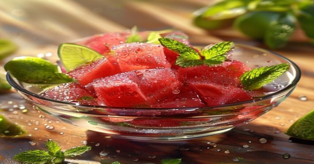 Ultimate summer watermelon & mint salad with lime glaze
