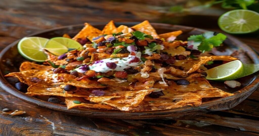 Vegan Loaded Nachos with Walnut Meat