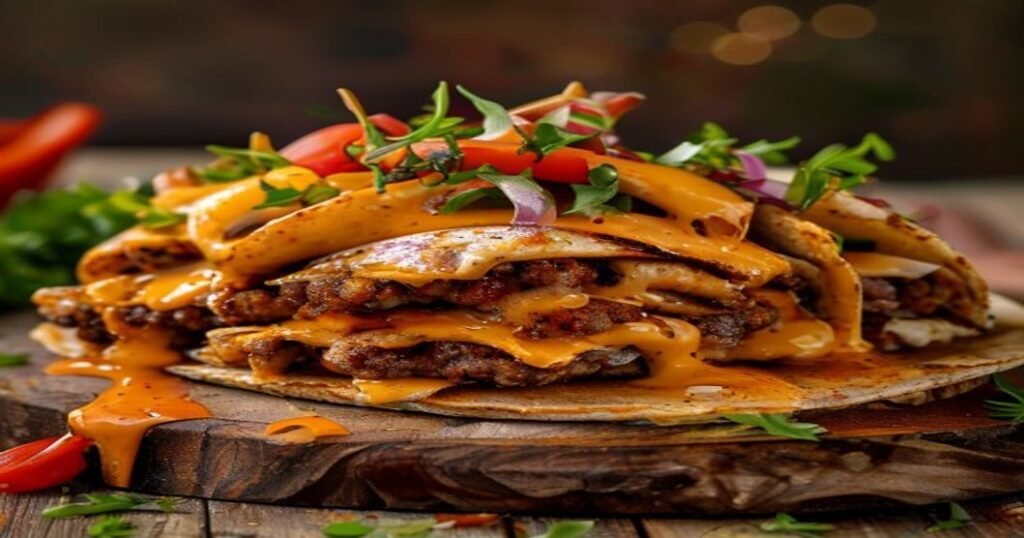 Spicy viral smash burger tacos with creamy secret mac sauce recipe (118 characters)