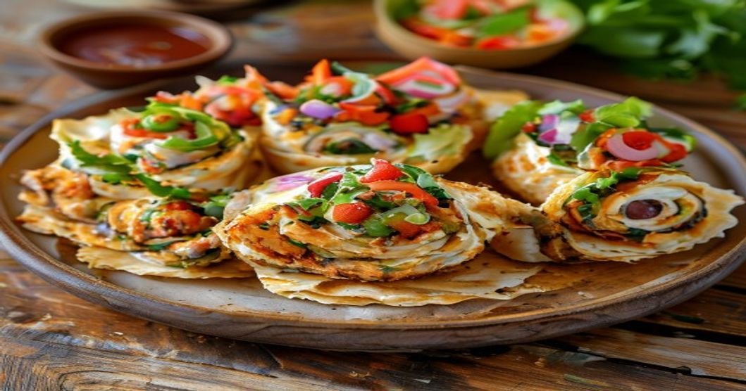 Vegan Buffalo Chickpea Pinwheels recipe