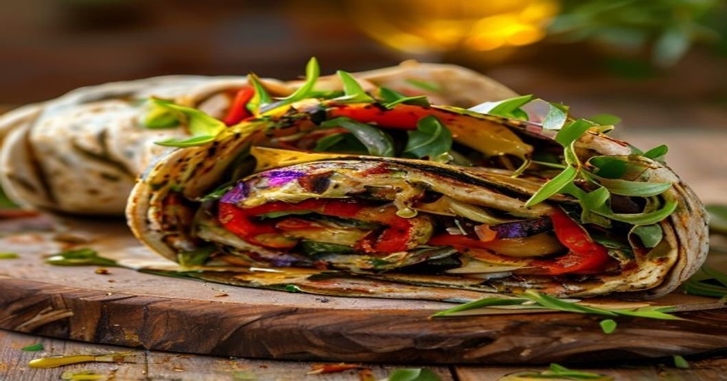 My Go-To 10-Min Vegan Mediterranean Wrap