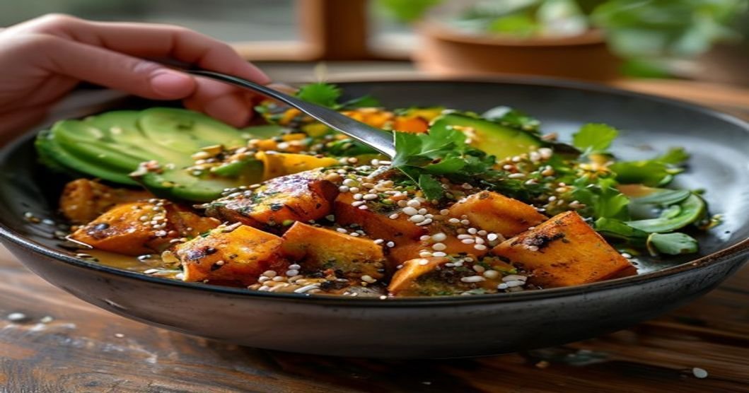 Stop overpaying for lunch bowls! Try this vegan sweet potato hack.