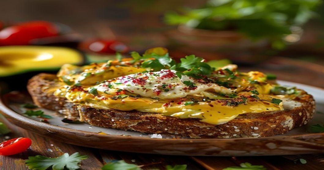 Here are some concise and SEO-friendly alt text options under 120 characters: 1. **Vegan avocado smash on toast with herbs and lemon – healthy breakfast idea** 2. **Creamy avocado smash on toast – easy vegan breakfast recipe** 3. **Avocado toast upgrade: vegan smash with spices and lime** 4. **Quick vegan avocado smash toast – better than plain bread!** 5. **Healthy avocado smash on toast – plant-based breakfast recipe** Each keeps it descriptive, keyword-rich, and under the limit.