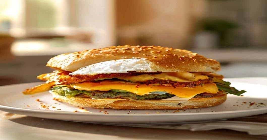 Vegan breakfast sandwich in 10 mins—quick, easy & delicious daily meal.