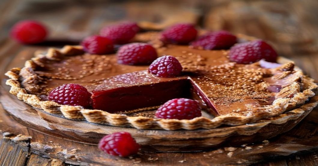 Here are some concise and SEO-friendly alt text options under 120 characters for your vegan chocolate tart: 1. **No-bake vegan chocolate tart with creamy filling and cocoa crust** 2. **Easy no-bake vegan chocolate tart – rich, decadent, and dairy-free** 3. **Vegan chocolate tart recipe – no baking required, gluten-free option** 4. **Decadent no-bake vegan chocolate tart with silky smooth filling** 5. **Quick no-bake vegan chocolate tart – perfect dessert for summer** Each keeps it descriptive, keyword-rich, and under the limit.
