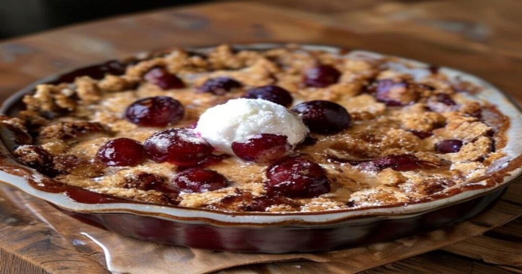 Here are some concise, SEO-friendly alt text options under 120 characters: 1. Easy vegan cherry cobbler with dump and bake method 2. Dump and bake vegan cherry cobbler recipe 3. Simple vegan cherry cobbler made with dump and bake 4. One-bowl vegan cherry cobbler dump and bake dessert 5. Quick vegan cherry cobbler with no-mess dump and bake 6. Vegan cherry cobbler made easy with dump and bake 7. Dump and bake vegan dessert cherry cobbler recipe 8. Effortless vegan cherry cobbler dump and bake style