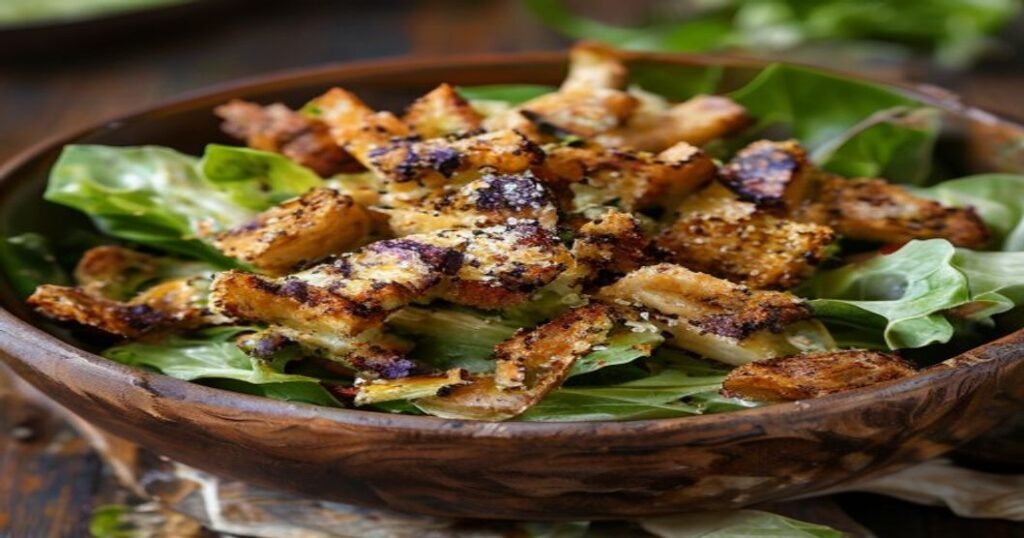 Here are some concise, SEO-friendly alt text options under 120 characters: 1. **Vegan Caesar salad with creamy dressing and crispy croutons – authentic taste** 2. **Delicious vegan Caesar salad recipe with dairy-free dressing and crunchy toppings** 3. **Authentic-tasting vegan Caesar salad with plant-based dressing and croutons** 4. **Easy vegan Caesar salad – creamy, crunchy, and full of flavor** 5. **Best vegan Caesar salad recipe – dairy-free, flavorful, and satisfying** Each keeps it descriptive, keyword-rich, and under the limit.