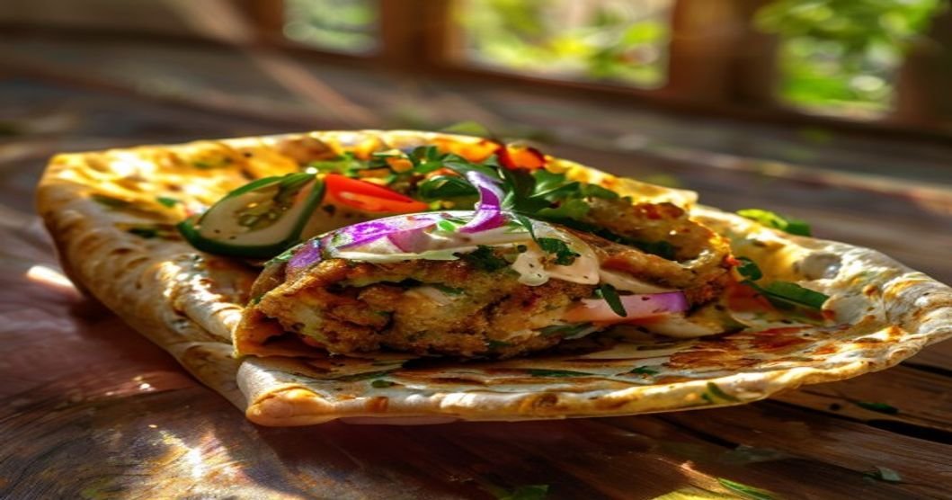 Secret to the best vegan falafel wrap at home—crispy falafel, fresh veggies, creamy sauce.