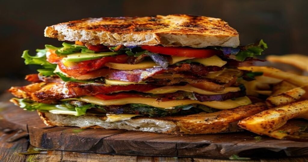 Here are some concise, SEO-friendly alt text options under 120 characters for your vegan BLT: 1. **Vegan BLT with smoky tempeh bacon, lettuce, tomato, and creamy vegan mayo on toasted bread.** (98 chars) 2. **Smoky tempeh vegan BLT sandwich with crispy tempeh, fresh veggies, and dairy-free mayo.** (95 chars) 3. **Plant-based BLT: smoky tempeh bacon, lettuce, tomato, and vegan mayo on toasted sourdough.** (92 chars) 4. **Ultimate vegan BLT with crispy tempeh, avocado, lettuce, and tomato on whole-grain bread.** (90 chars) 5. **Smoky tempeh twist on a classic BLT—vegan, crispy, and packed with flavor.** (75 chars)