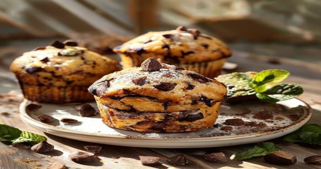 Healthy vegan zucchini chocolate muffins with hidden veggies