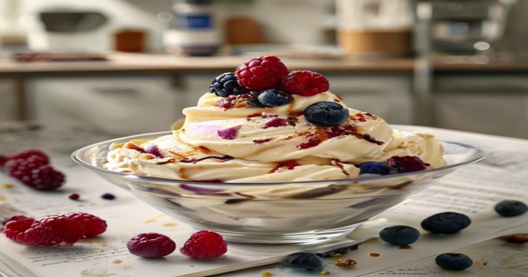 Protein ice cream made at home without an ice cream maker