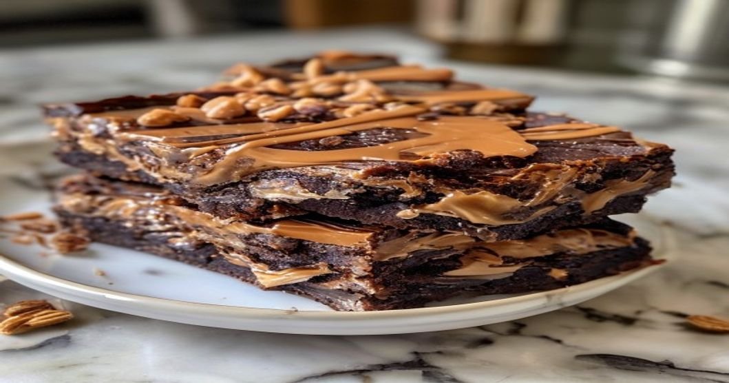 The 15-Minute Vegan Peanut Butter Swirl Brownies