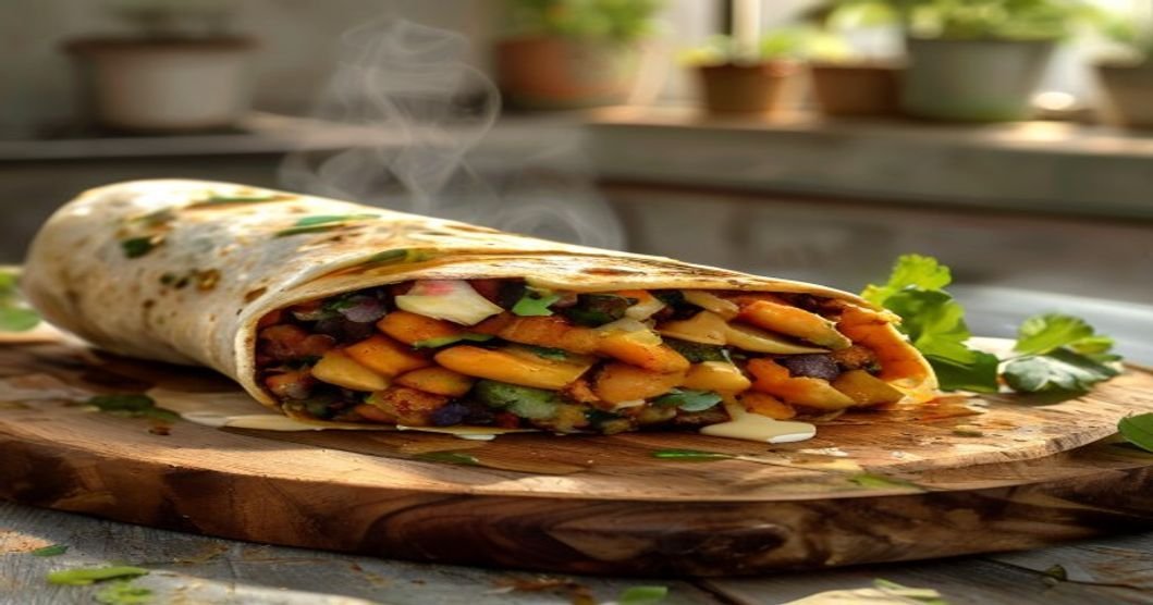 Vegan breakfast burrito, perfect for freezing, high-protein, delicious