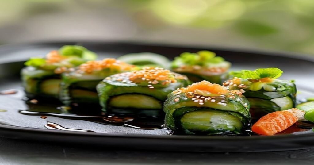 Vegan cucumber sushi bites—crisp, fresh, and delicious!