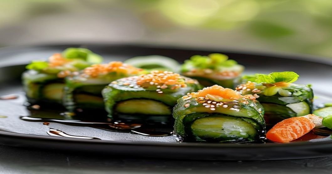Vegan cucumber sushi bites—crisp, fresh, and delicious!